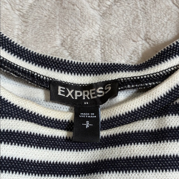 Express Striped Tie-Front Blouse - Picture 2 of 3